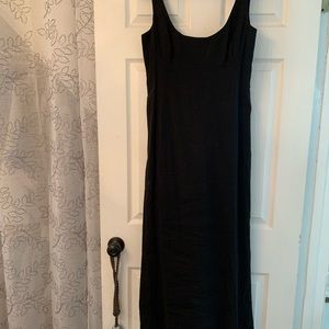 Italian Linen maxi-dress for daytime or evening beautifully designed and made.